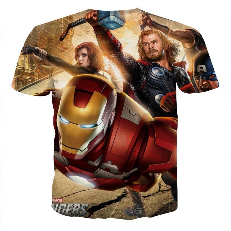 3D Printed Thor, Black Widow & Iron Man T Shirt