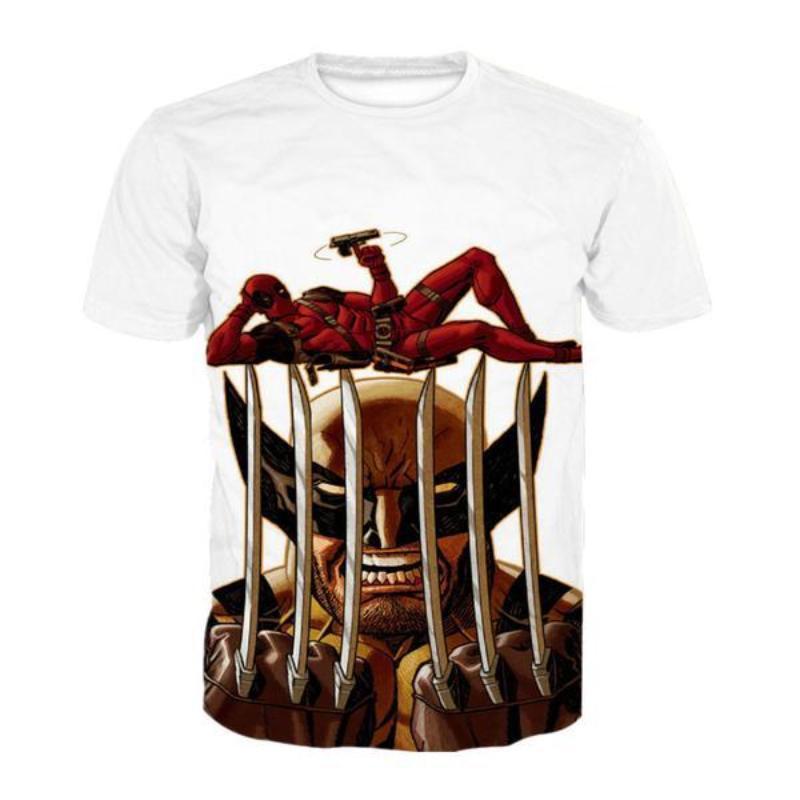 Wolverine Deadpool 3D Printed T-Shirt