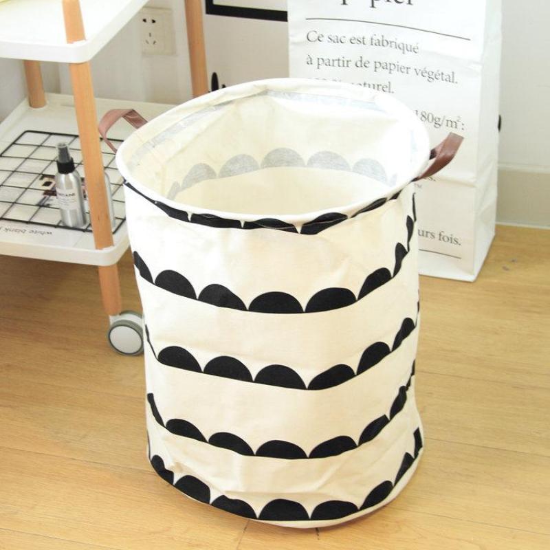 Abstract Waves Nursery Storage Laundry Basket