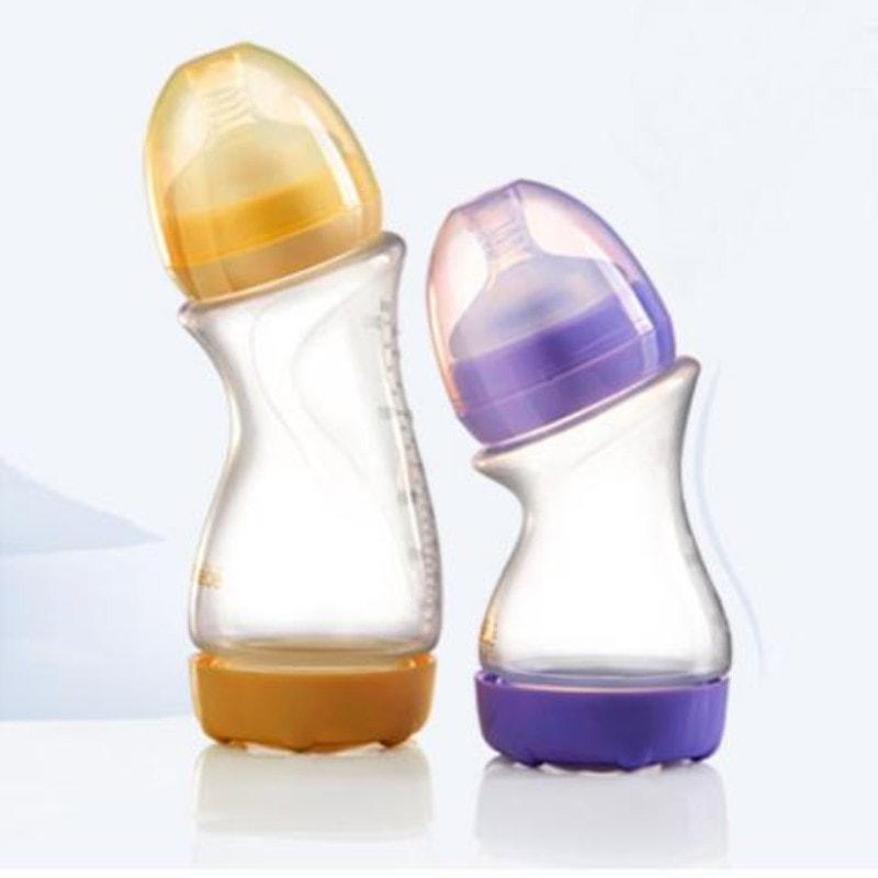 Angled Baby Feeding Bottle