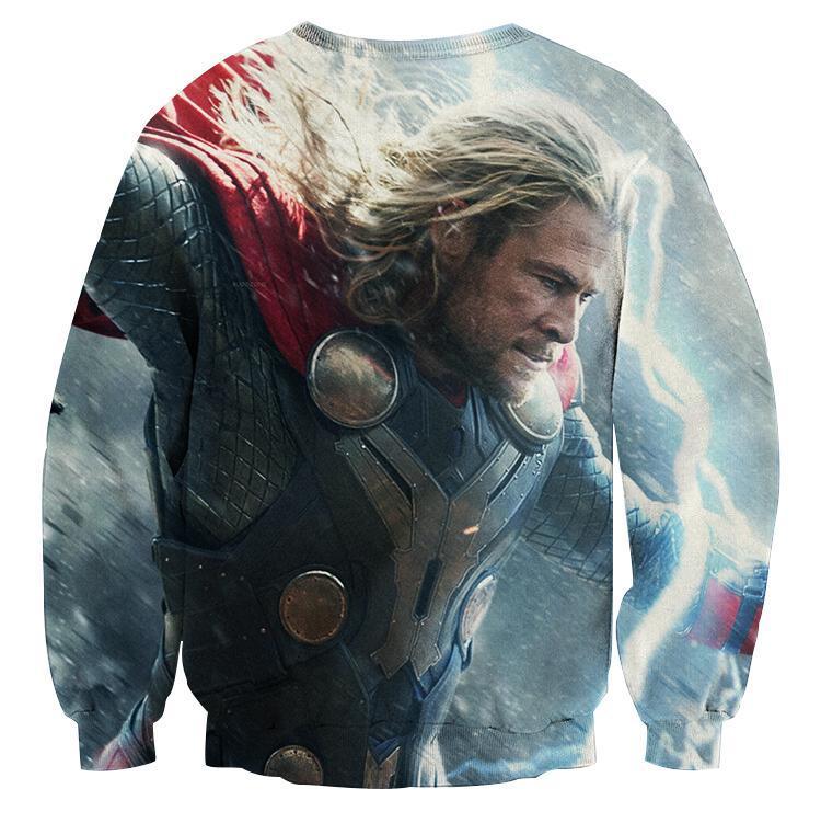 Angry Thor Crewneck 3D Printed Thor Sweatshirts