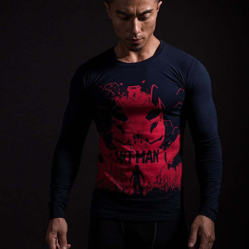 Ant-man Black and Red 3D Printed Ant-man Long Sleeve Shirt