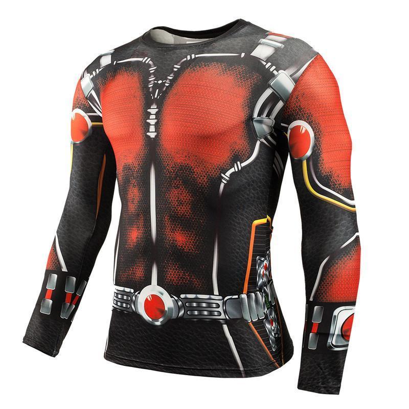 Ant Man Costume 3D Printed Ant Man Long Sleeves Shirt
