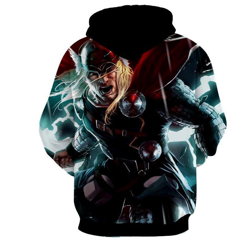Attacking Thor 3D Printed Thor Hoodie
