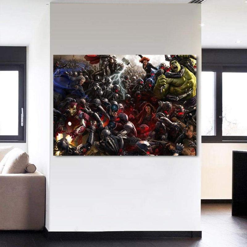 Avengers Age Of Ultron 3D Printed Avengers Canvas