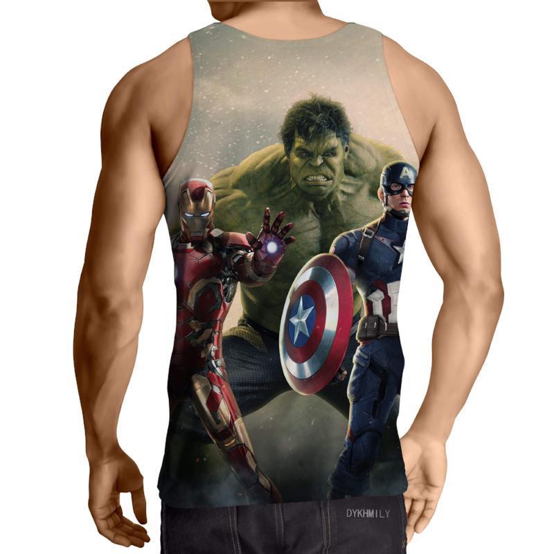All Hero 3D Printed Avengers Tank Top