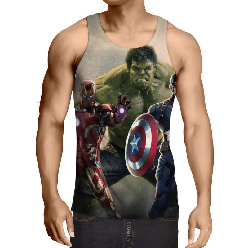All Hero 3D Printed Avengers Tank Top