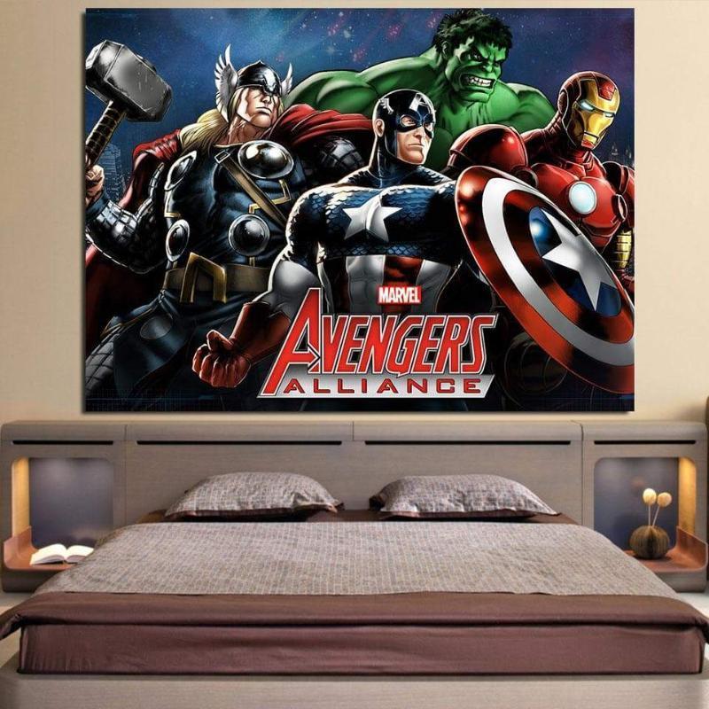3D Printed Avengers Canvas Alliance Wall