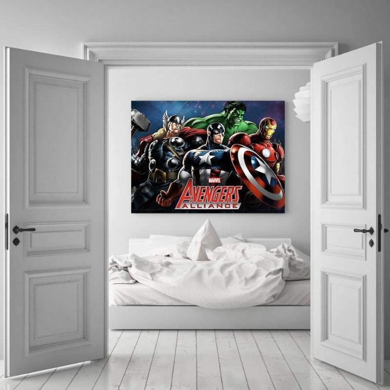 3D Printed Avengers Canvas Alliance Wall