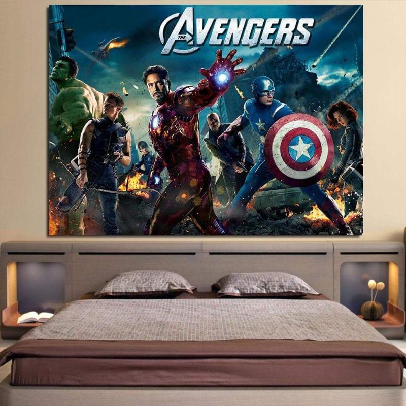 Avengers Assemble Style 3D Printed Avengers Canvas