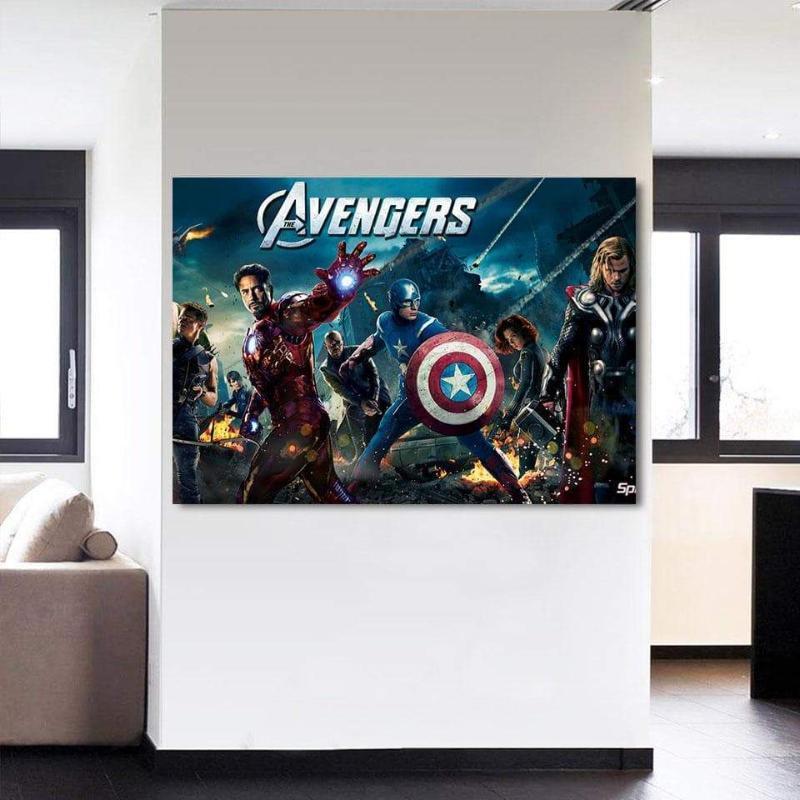 Avengers Assemble Style 3D Printed Avengers Canvas