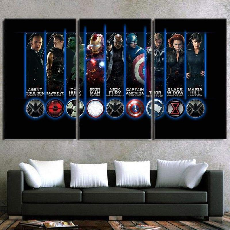 Avengers Characters 3D Printed Avengers Canvas