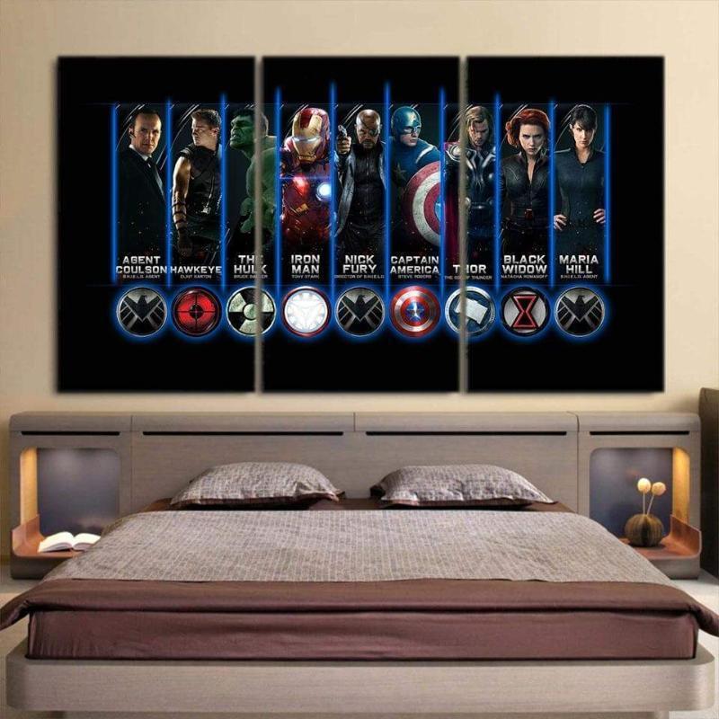 Avengers Characters 3D Printed Avengers Canvas