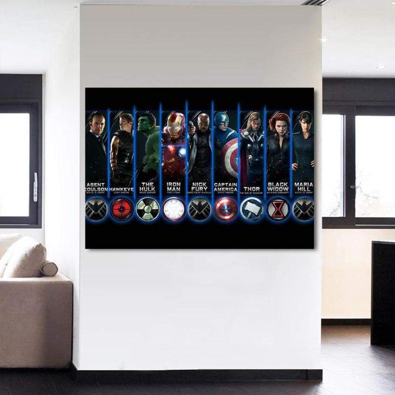 Avengers Characters Style Canvas 3D Printed