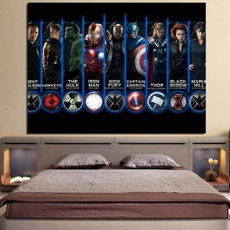 Avengers Characters Style Canvas 3D Printed