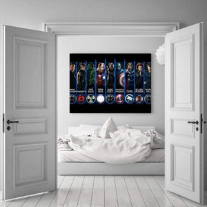 Avengers Characters Style Canvas 3D Printed