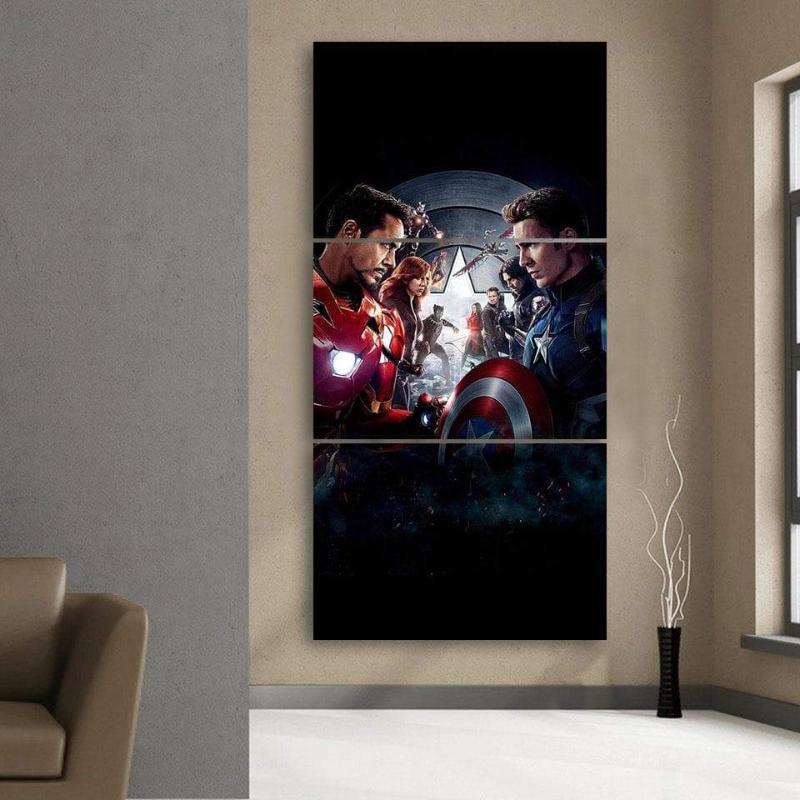 Avengers Civil War 3D Printed Avengers Canvas