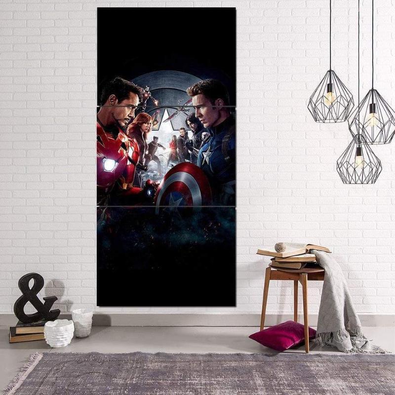 Avengers Civil War 3D Printed Avengers Canvas