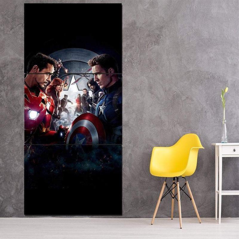 Avengers Civil War 3D Printed Avengers Canvas
