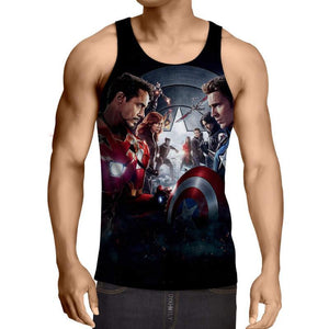 Avengers Civil War 3D Printed Avengers Tank Top