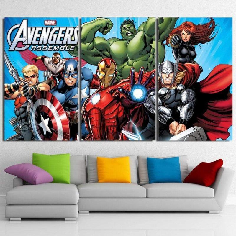 Avengers Comic 3D Printed Avengers Canvas