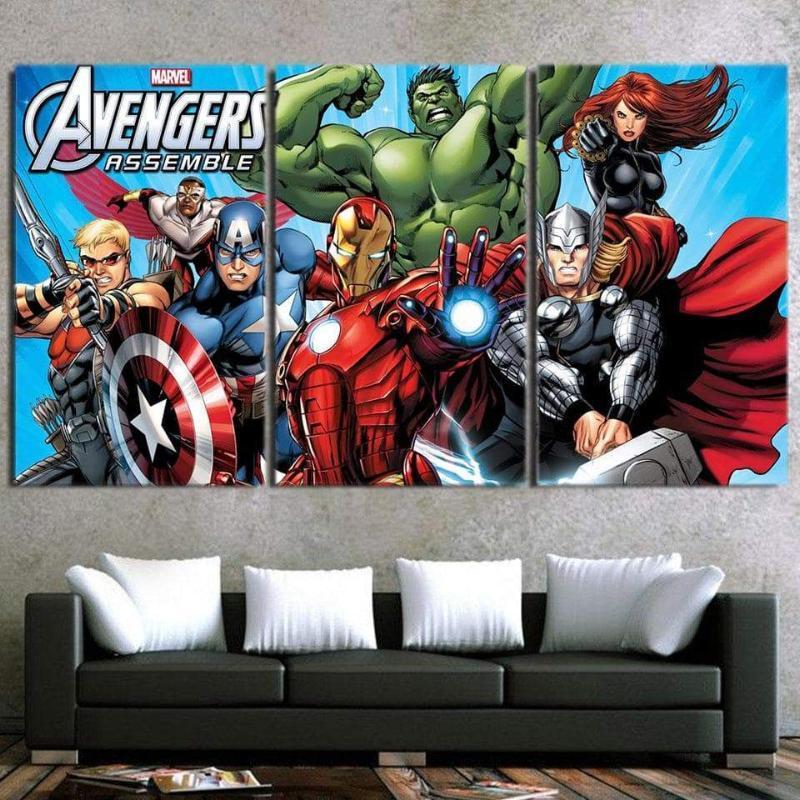 Avengers Comic 3D Printed Avengers Canvas