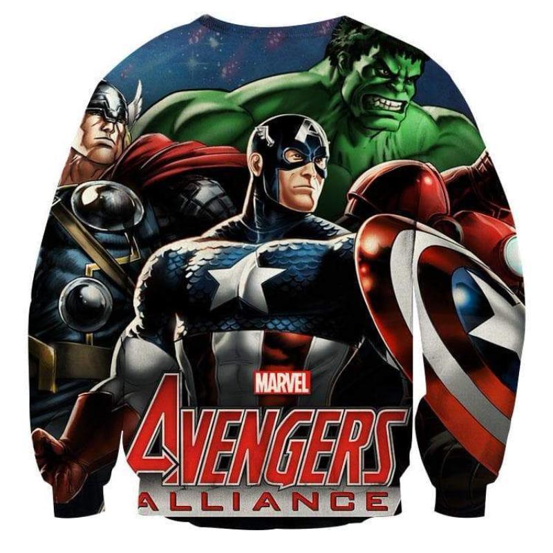 Avengers Comic Version 3D Printed Avengers Sweatshirt