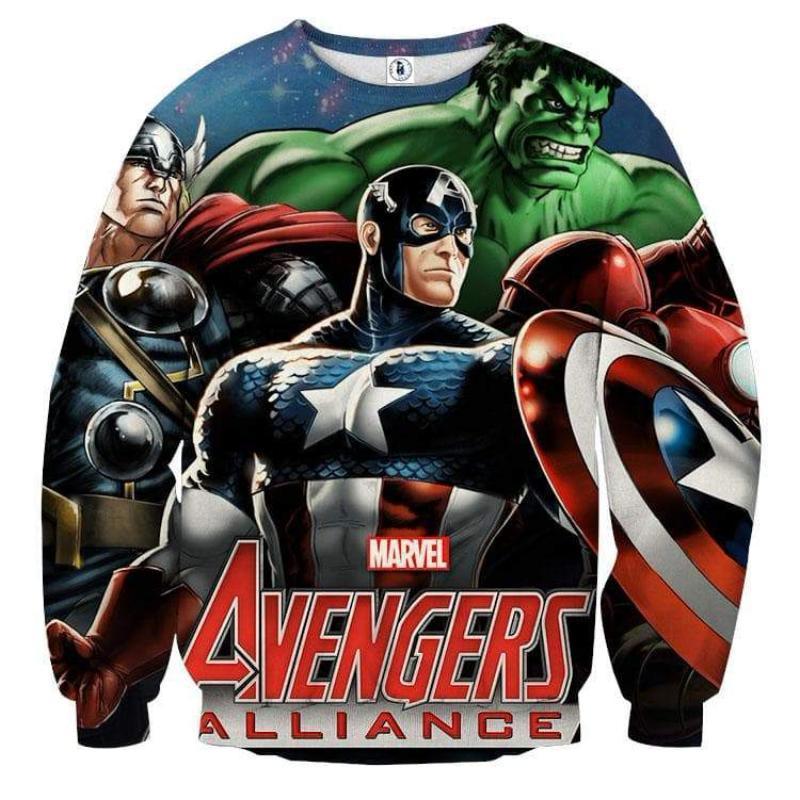 Avengers Comic Version 3D Printed Avengers Sweatshirt