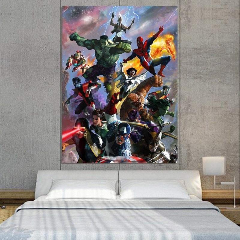 Avengers Complete Super 3D Printed Avengers Canvas