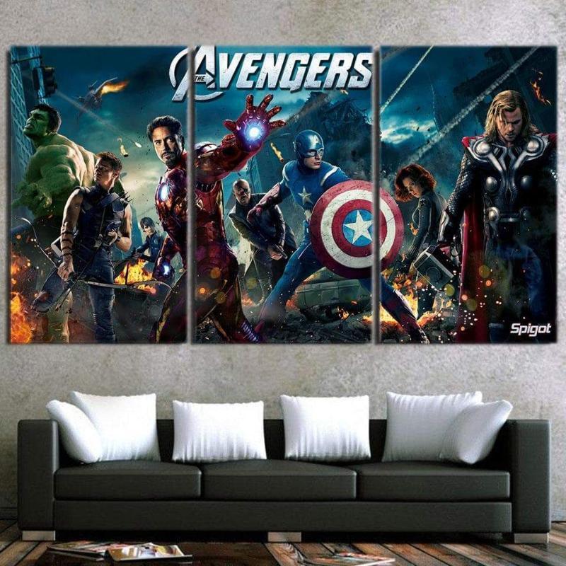 Avengers Cool 3D Printed Avengers Canvas