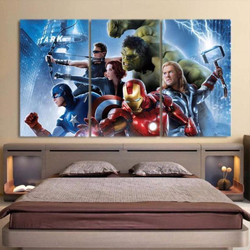 Avengers Cool 3 Piece 3D Printed Avengers Canvas