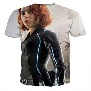 Avengers Cool Black Widow 3D Printed Avengers T Shirt