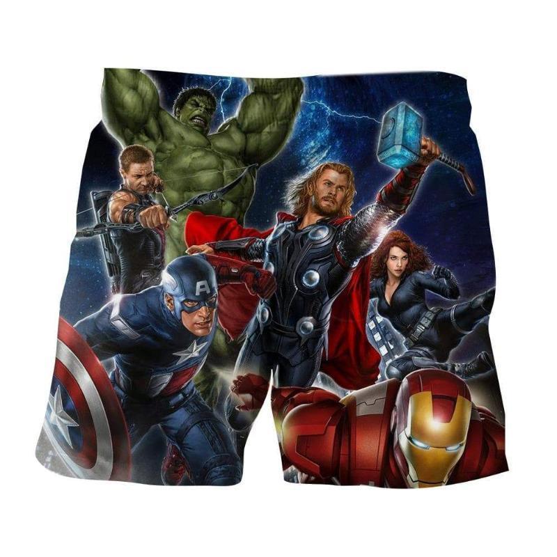Avengers Cool Team 3D Printed Avengers Shorts