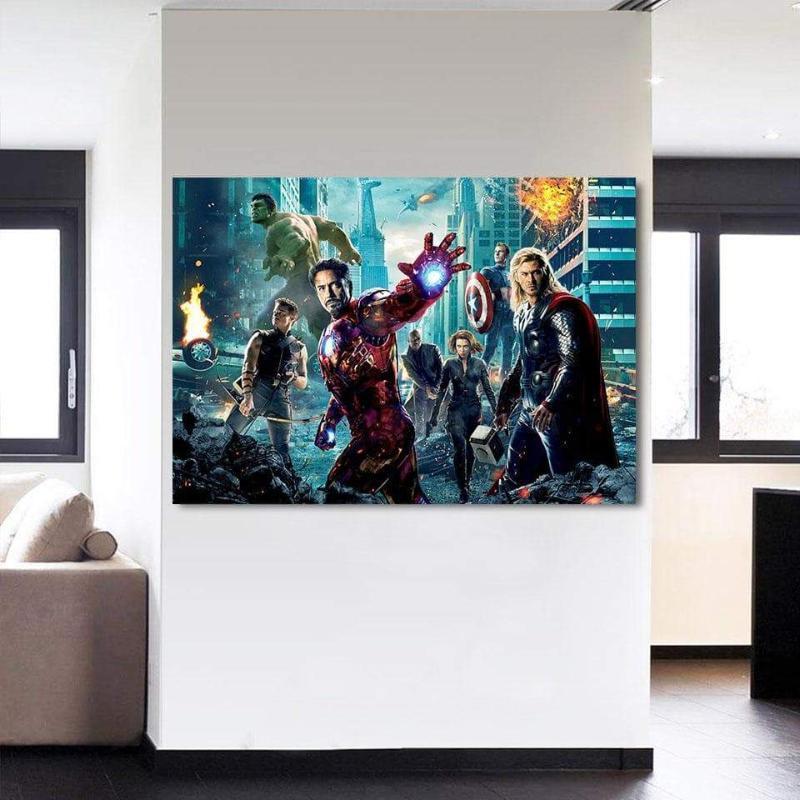 Avengers Cover Wall 3D Printed Avengers Canvas