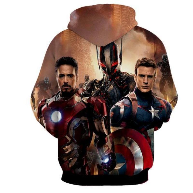 Avengers Hoodie: 3D Printed Captain America & Iron Man Hoodie