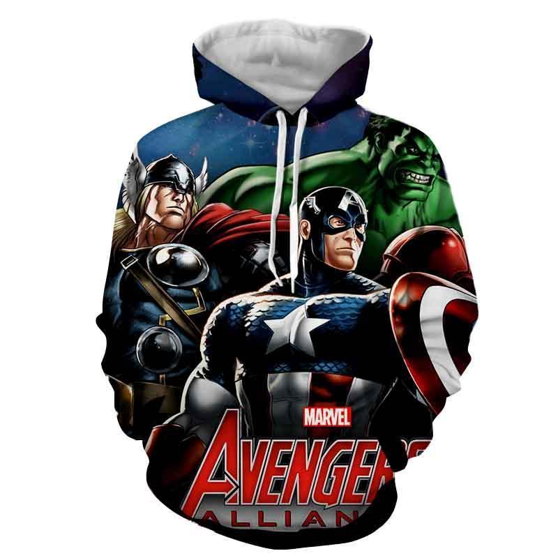 Avengers Hoodies: 3D Printed Hulk, Captain America & Thor Hoodie