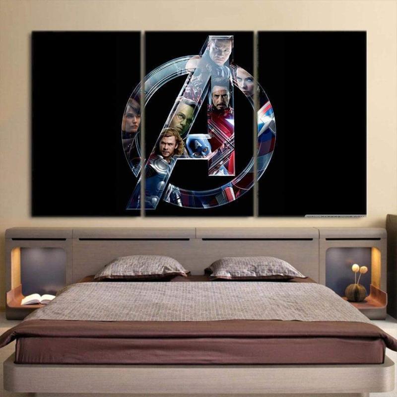 Avengers Logo Cool 3D Printed Avengers Canvas