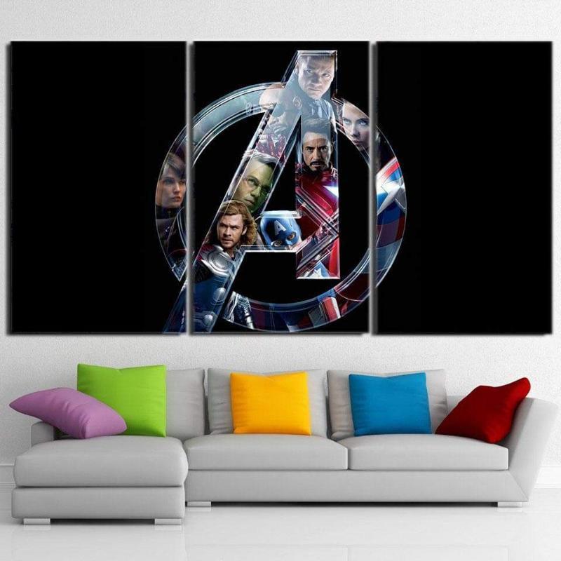 Avengers Logo Cool 3D Printed Avengers Canvas