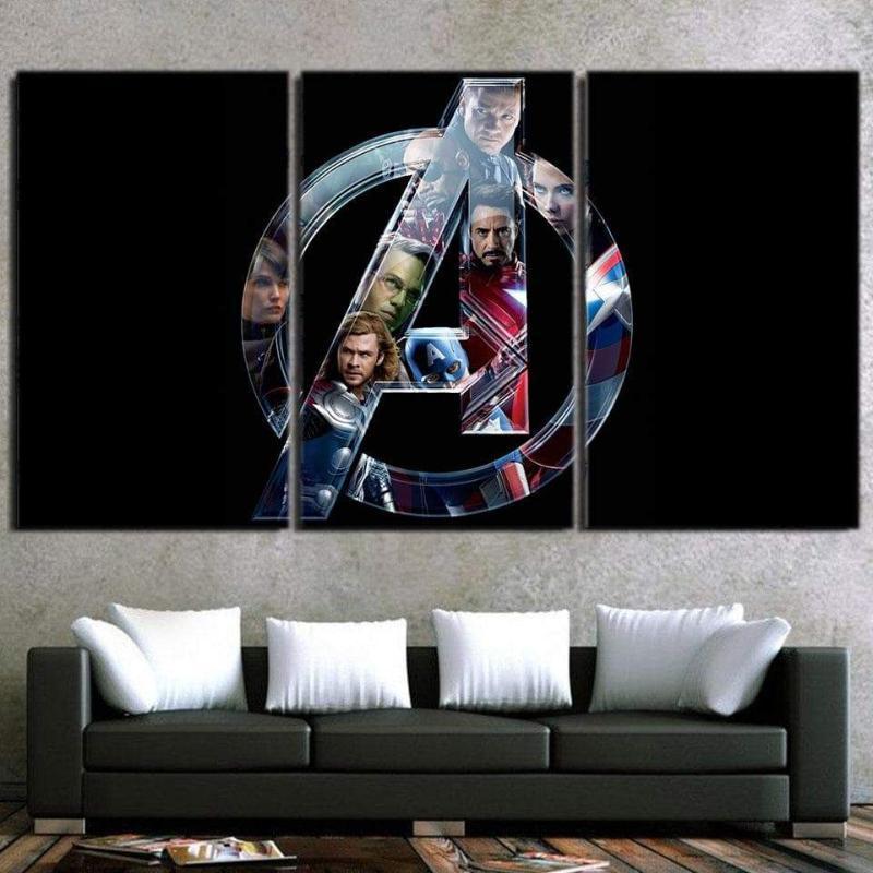 Avengers Logo Cool 3D Printed Avengers Canvas