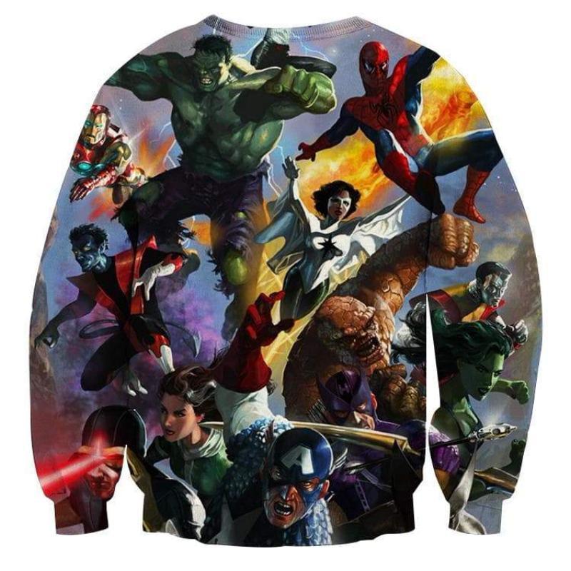 Avengers Marvel All Heroes 3D Printed Avengers Sweatshirt