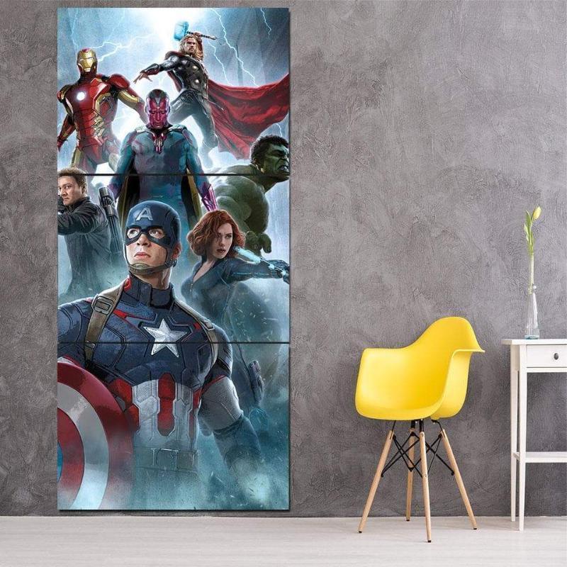 Avengers Splash Ultron 3D Printed Avengers Canvas
