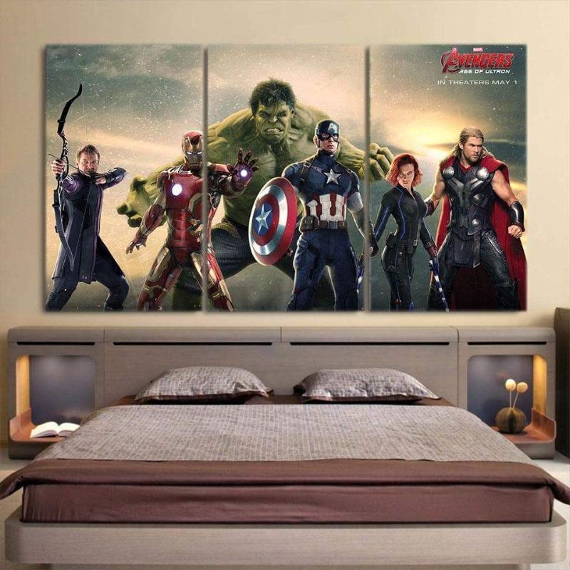 Sturdy 3-Piece 3D Printed Avengers Canvas