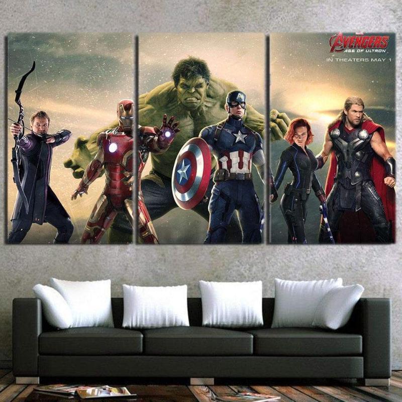 Sturdy 3-Piece 3D Printed Avengers Canvas