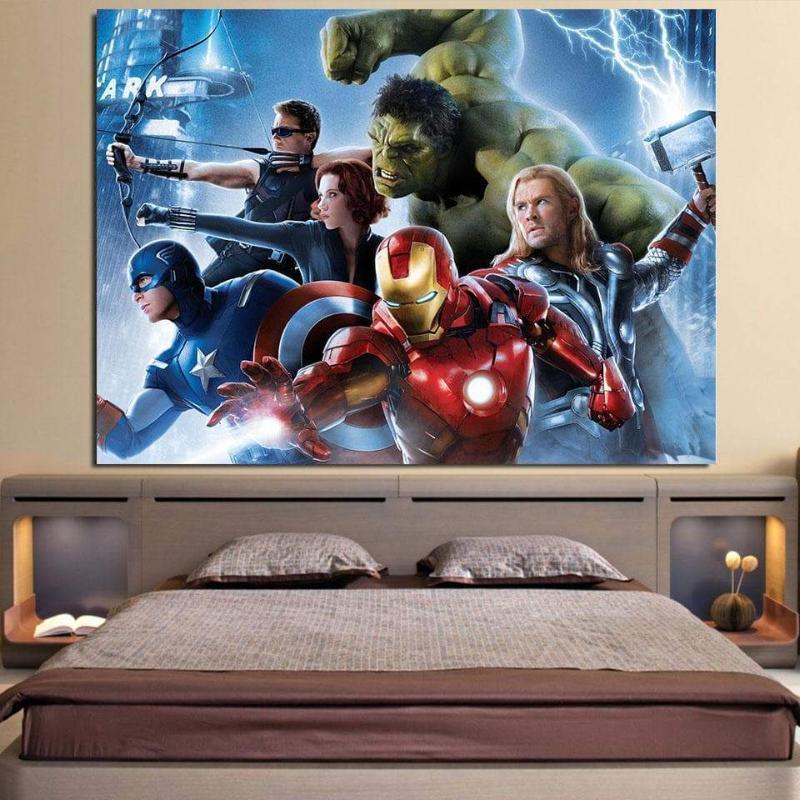 Avengers Themed Wall 3D Printed Avengers Canvas