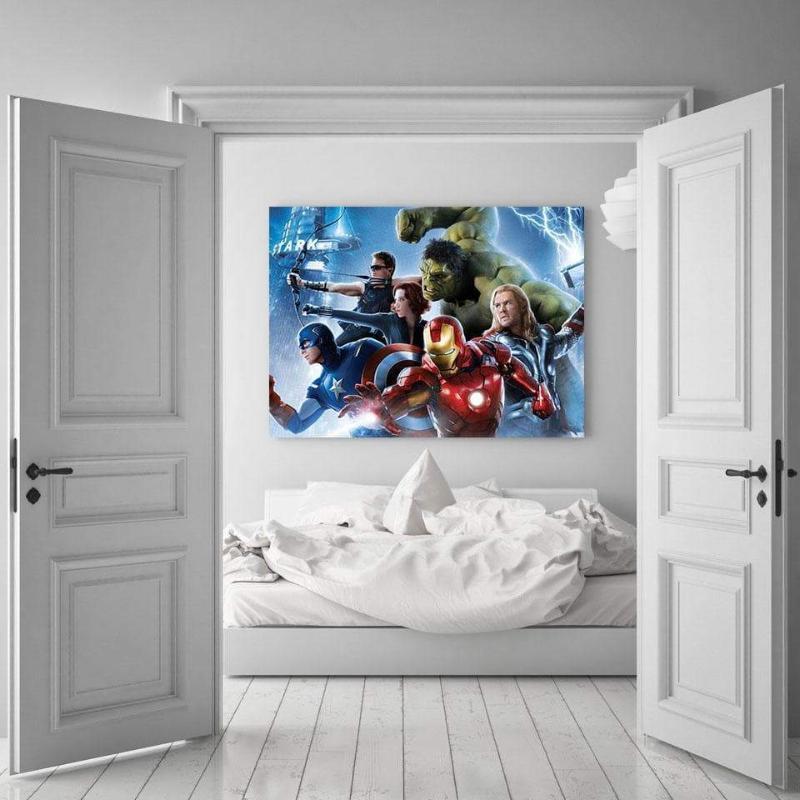 Avengers Themed Wall 3D Printed Avengers Canvas