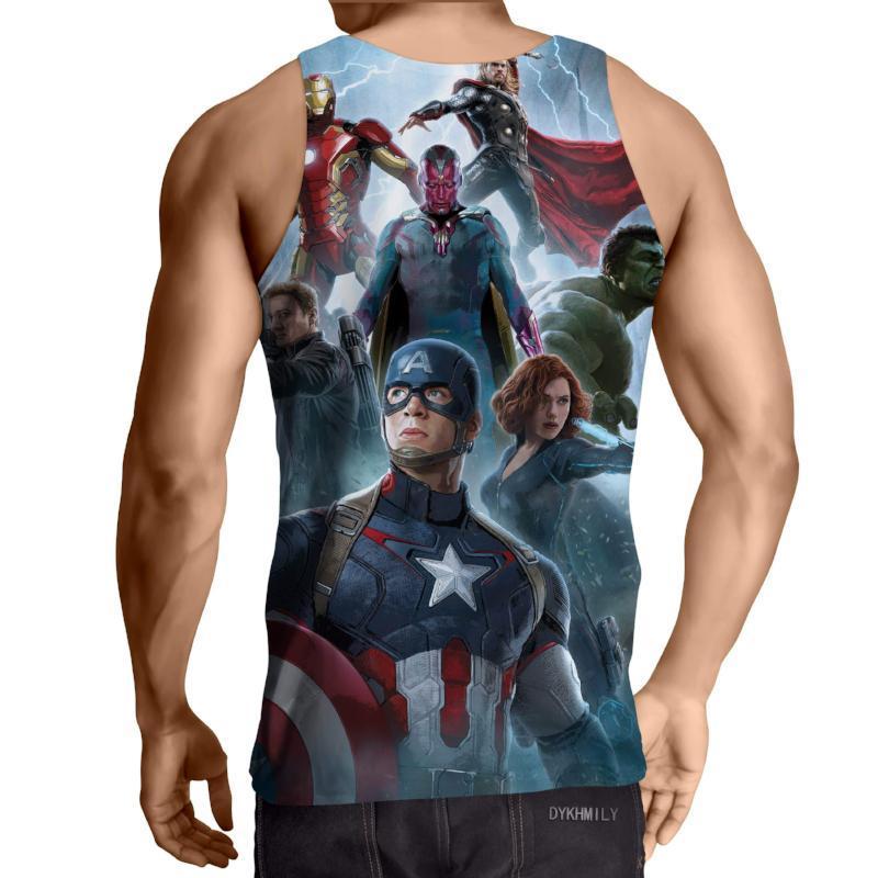Avengers With Oracle 3D Printed Tank Top