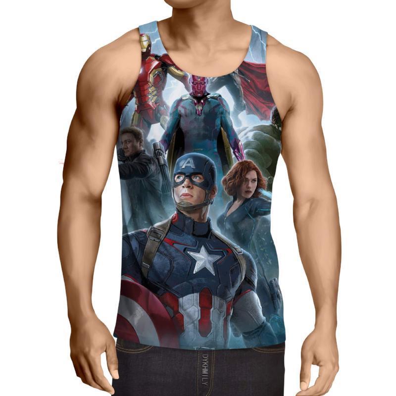Avengers With Oracle 3D Printed Tank Top