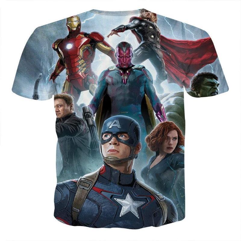 Avengers with Oracle 3D Printed Avengers T Shirt
