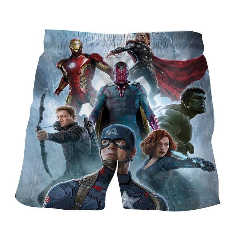 Avengers with Ultron 3D Printed Avengers Shorts