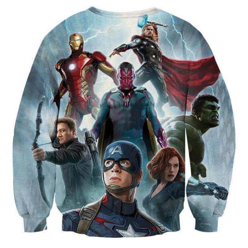 Avengers with Ultron 3D Printed Avengers Sweatshirt